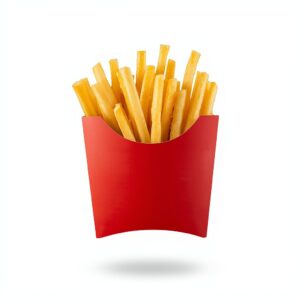 lucid-origin_A_floating_box_of_crispy_french_fries_isolated_PNG_no_background_bright_and_shar-0